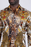 Grafton Rhinestones Tiger Long Sleeve Shirt
