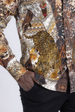 Grafton Rhinestones Tiger Long Sleeve Shirt