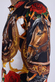 Stallion Rhinestone Long Sleeve Shirt