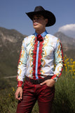 San Judas Tadeo Rhinestone Long Sleeve Shirt