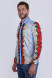 San Judas Tadeo Rhinestone Long Sleeve Shirt