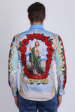 San Judas Tadeo Rhinestone Long Sleeve Shirt