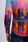 New York Rhinestone Long Sleeve Shirt