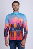 New York Rhinestone Long Sleeve Shirt