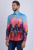 New York Rhinestone Long Sleeve Shirt