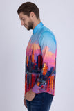 New York Rhinestone Long Sleeve Shirt