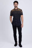 Trivon Rhinestone Short Sleeve Shirt