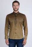 Strand Patterned Long Sleeve Shirt