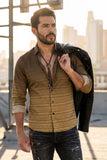 Strand Patterned Long Sleeve Shirt