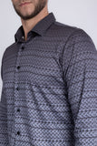 Strand Patterned Long Sleeve Shirt