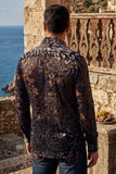 Noir Sheer Long Sleeve Shirt