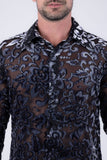 Noir Sheer Long Sleeve Shirt
