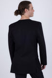 Lucent Rhinestone Sun Rays Collarless Blazer