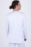 Lucent Rhinestone Sun Rays Collarless Blazer