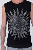 Lucent Rhinestone Sleeveless T-Shirt