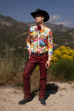 Botanic Rhinestone Long Sleeve Shirt