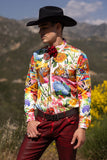Botanic Rhinestone Long Sleeve Shirt