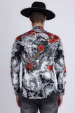 Cranium Rhinestone Long Sleeve Shirt