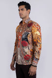 Charros Western Floral Rose Long Sleeve Shirt