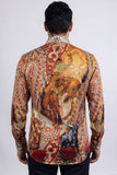 Charros Western Floral Rose Long Sleeve Shirt