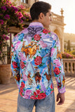 Vaqueros Western Floral Long Sleeve Shirt
