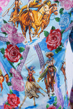 Vaqueros Western Floral Long Sleeve Shirt