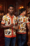 Regal Rhinestone Short Sleeve Shirt