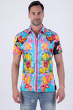 Cocktails Rhinestone Short Sleeve Shirt