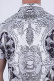Fleur-de-lis Rhinestone Short Sleeve Shirt