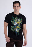 Laurent Tropical Iguana Rhinestone T-Shirt