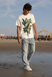 Laurent Tropical Iguana Rhinestone T-Shirt