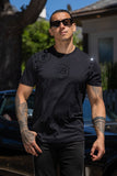 Manacles Rhinestone Regular Fit Crew Neck T-Shirt