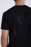 Manacles Rhinestone Regular Fit Crew Neck T-Shirt