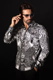 Grafton Rhinestones Tiger Long Sleeve Shirt