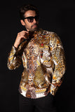 Grafton Rhinestones Tiger Long Sleeve Shirt