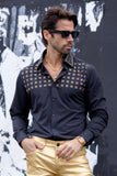 Velcia Rhinestone Long Sleeve Shirt