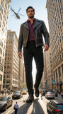 Rock Rebellion JKT + No Regrets + Redefined Radiance pant BLACK/BURGUNDY/BLACK