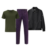 AeroLite Nylon Zip JKT + Everyday Elegance + Gridlock Glam BLACK/ARMY/PURPLE