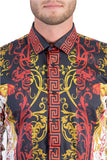 Baroque Era Rhinestone Long Sleeve Shirt
