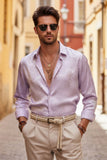 Greek Key Jacquard Long Sleeve Shirt