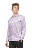 Greek Key Jacquard Long Sleeve Shirt