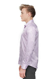 Greek Key Jacquard Long Sleeve Shirt