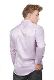 Greek Key Jacquard Long Sleeve Shirt