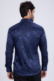 Greek Key Jacquard Long Sleeve Shirt
