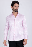 Greek Key Jacquard Long Sleeve Shirt