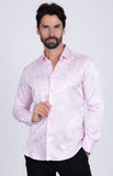 Greek Key Jacquard Long Sleeve Shirt