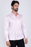 Greek Key Jacquard Long Sleeve Shirt