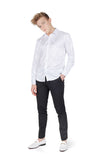 Greek Key Jacquard Long Sleeve Shirt