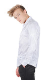 Greek Key Jacquard Long Sleeve Shirt