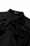 Tigers Wrath Rhinestn Btn LS Shirt BLACK/BLACK